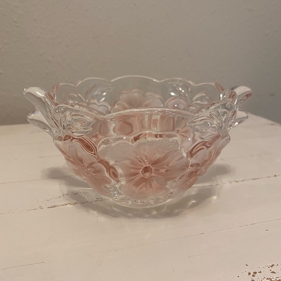 Vintage Studio Nova Pink Floral Glass Bowl - Picture 3 of 8